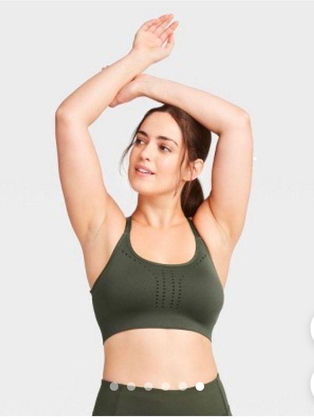 all in motion Olive Green Seamless Support Bralette